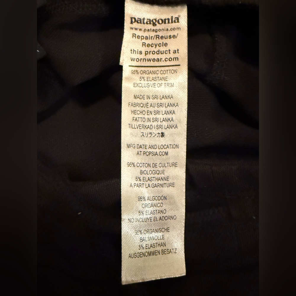 Patagonia Women's Black Organic Cotton Joggers - Picture 9 of 10
